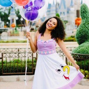 Disney Parks Dapper Day Dress Mrs Potts & Chip Cup Belle Beast Beauty Halter 2XL